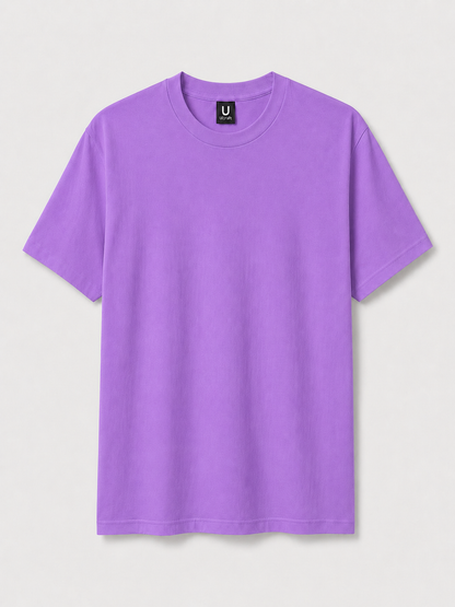 T-shirt ultra coton unisexe personnalisable UCraft violet vue de face