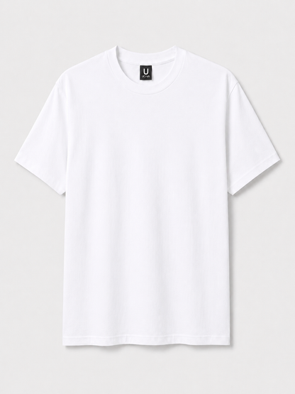 T-shirt ultra coton unisexe personnalisable UCraft blanc vue de face