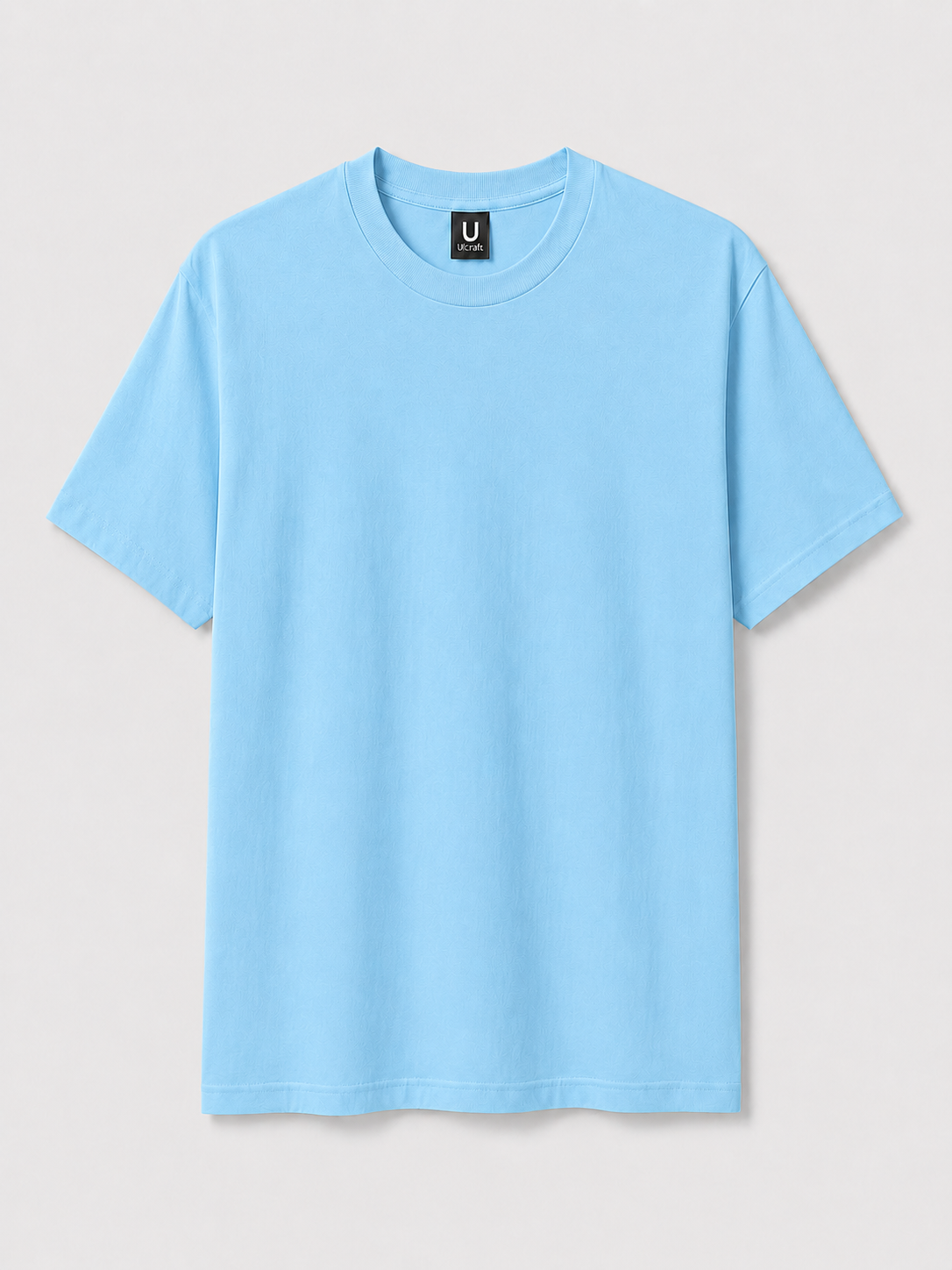 T-shirt ultra coton unisexe personnalisable UCraft bleu ciel vue de face