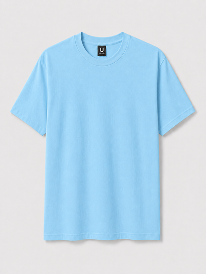 T-shirt ultra coton unisexe personnalisable UCraft bleu ciel vue de face
