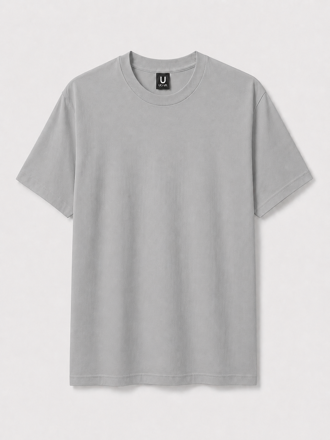 T-shirt ultra coton unisexe personnalisable UCraft gris athlétique vue de face