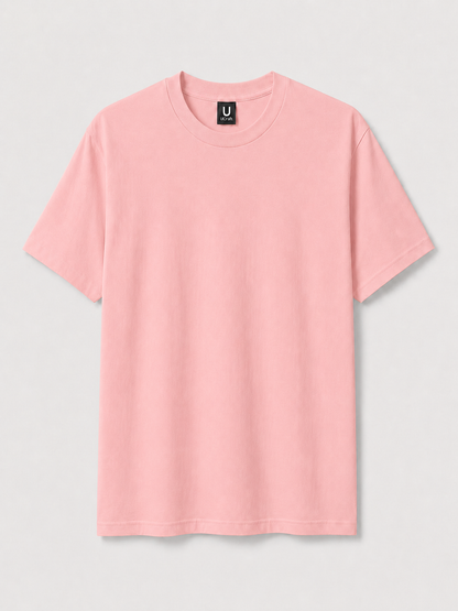 T-shirt ultra coton unisexe personnalisable UCraft rose clair vue de face