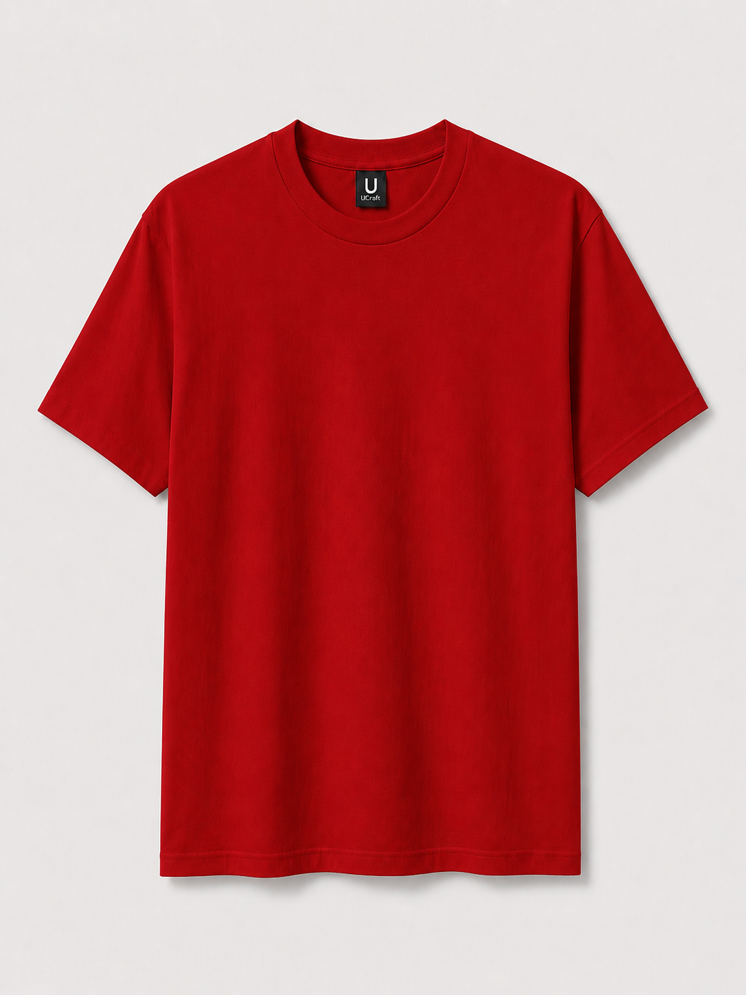 T-shirt ultra coton unisexe personnalisable UCraft rouge bordeaux vue de face