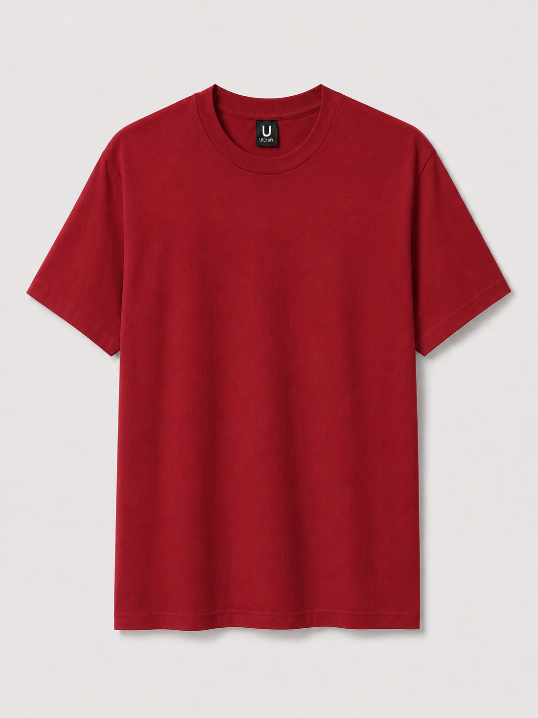 T-shirt ultra coton unisexe personnalisable UCraft rouge vue de face