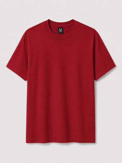T-shirt ultra coton unisexe personnalisable UCraft rouge vue de face