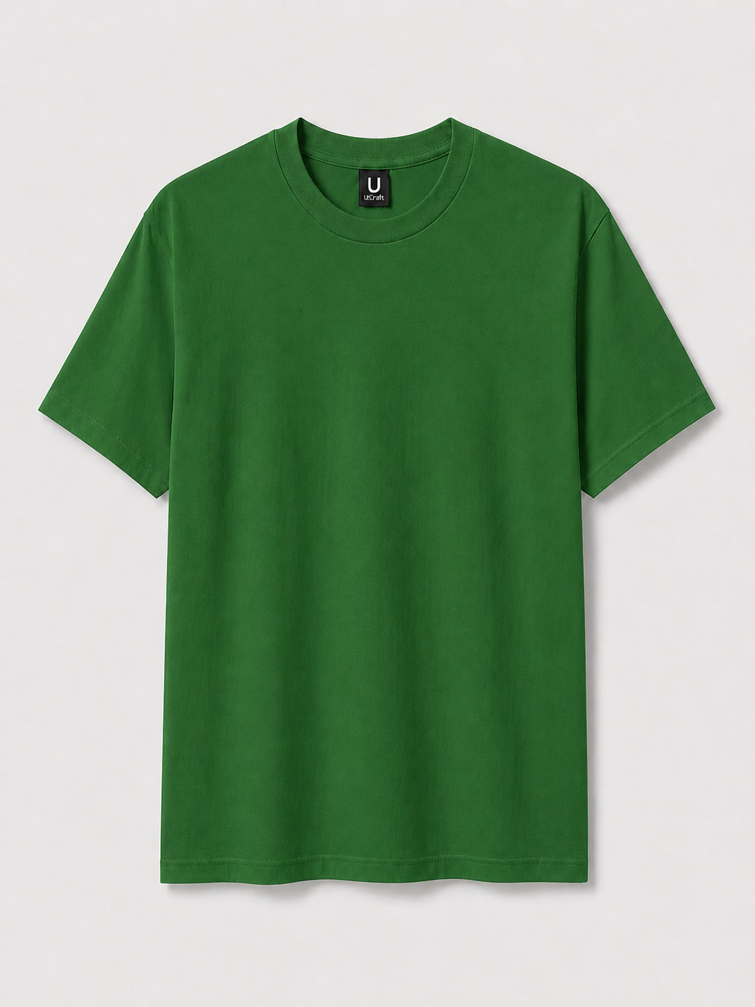 T-shirt ultra coton unisexe personnalisable UCraft vert forêt vue de face