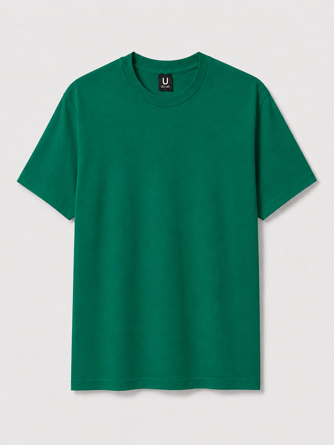 T-shirt ultra coton unisexe personnalisable UCraft vert irlandais vue de face
