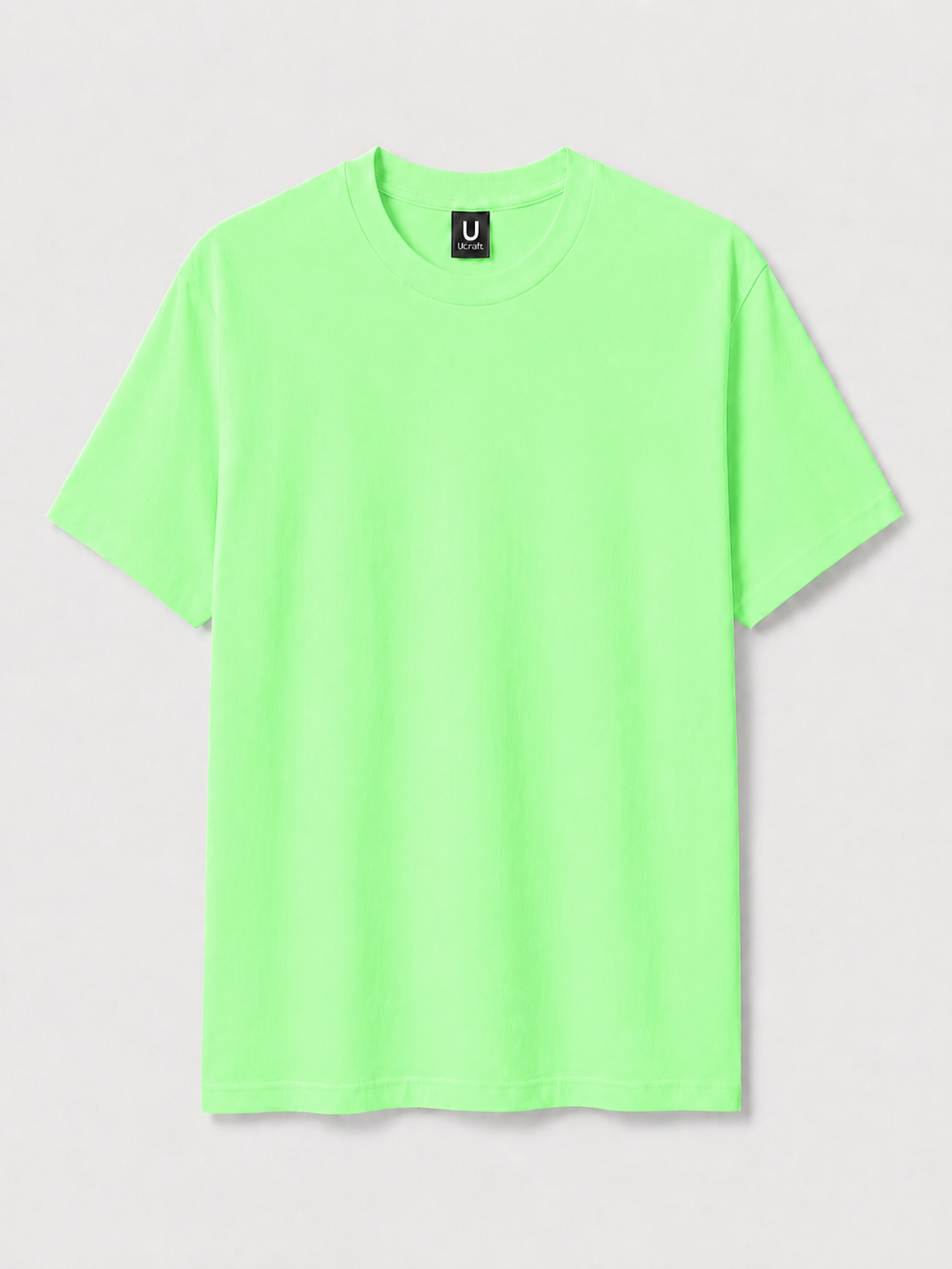 T-shirt ultra coton unisexe personnalisable UCraft vert menthe vue de face